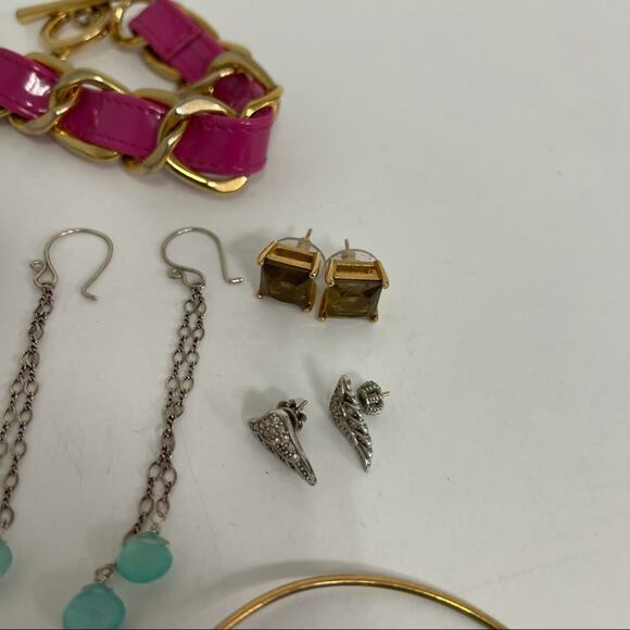 JEWELRY BUNDLE Earrings Bracelets Necklace Includes 11 Items Gold & Silver - Picture 4 of 7